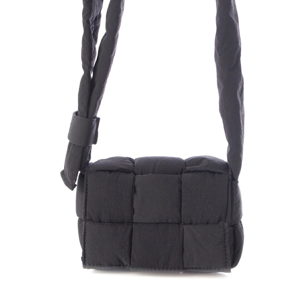 Bottega Veneta Cassette Intrecciato Shoulder Bag Black